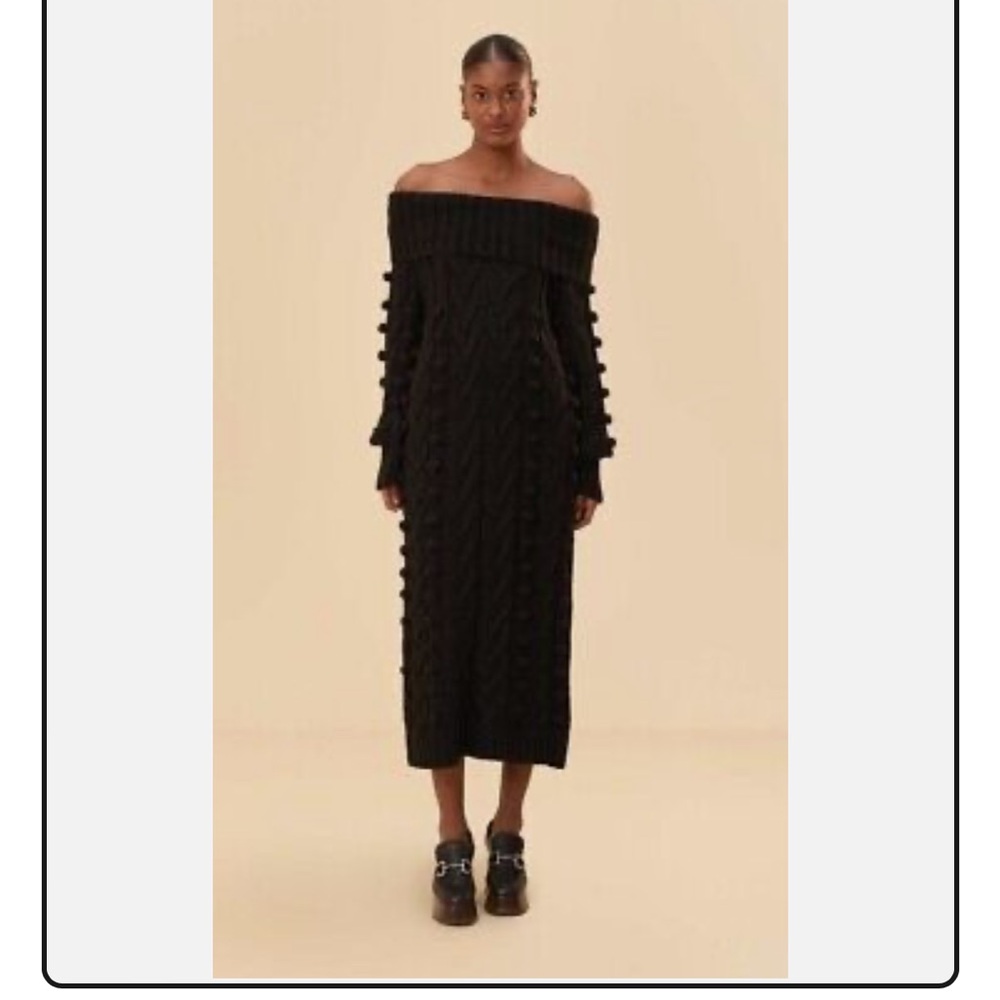 Farm Rio black sweater dress size Medium New with Tag